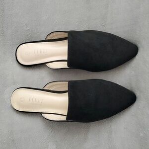 MUSSHOE Black Suede Mules WOMEN'S SIZE: 8.5